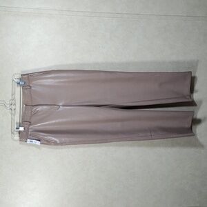 04L01 Babaton camel (tan) faux leather pants 10 NWT